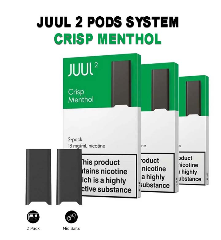 JUUL2 Crisp Menthol Pods System 18mg (2 Pack)