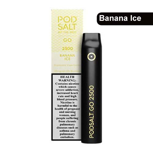 Pod Salt Go Banana ice 2500 Puffs Disposable Vape