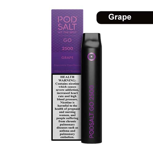 Pod Salt Go Grape 2500 Puffs 20mg Disposable Vape