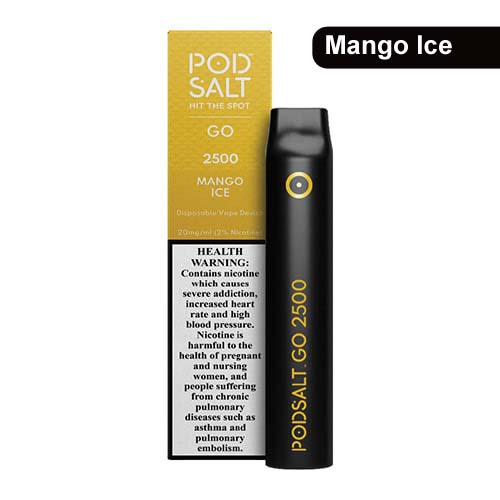 Pod Salt Go Mango Ice 2500 Puffs Disposable Vape